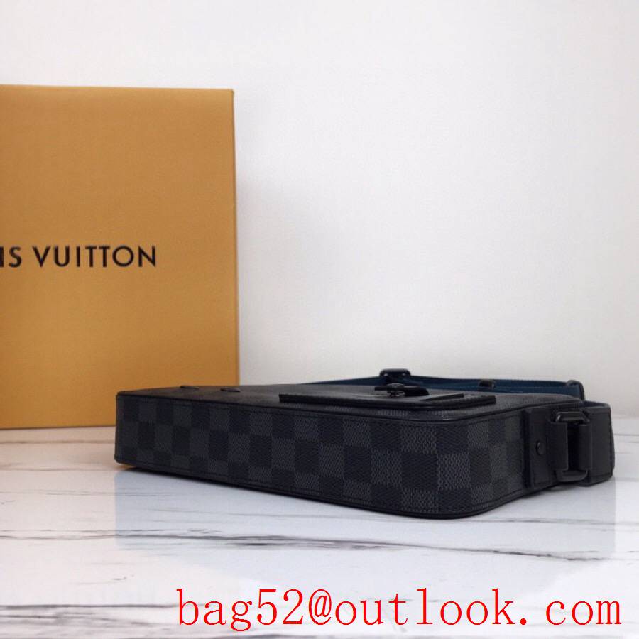 LV Louis Vuitton men small shoulder damier graphite canvas alpha messenger bag N40188