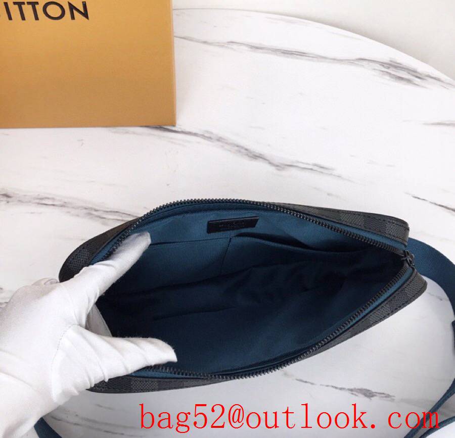 LV Louis Vuitton men small shoulder damier graphite canvas alpha messenger bag N40188