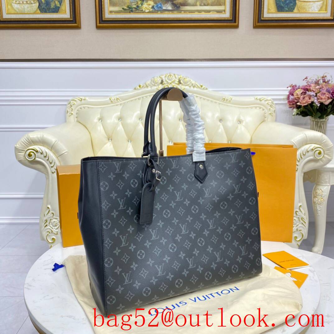 LV Louis Vuitton men large tote grand sac monogram eclipse canvas handbag bag M44733