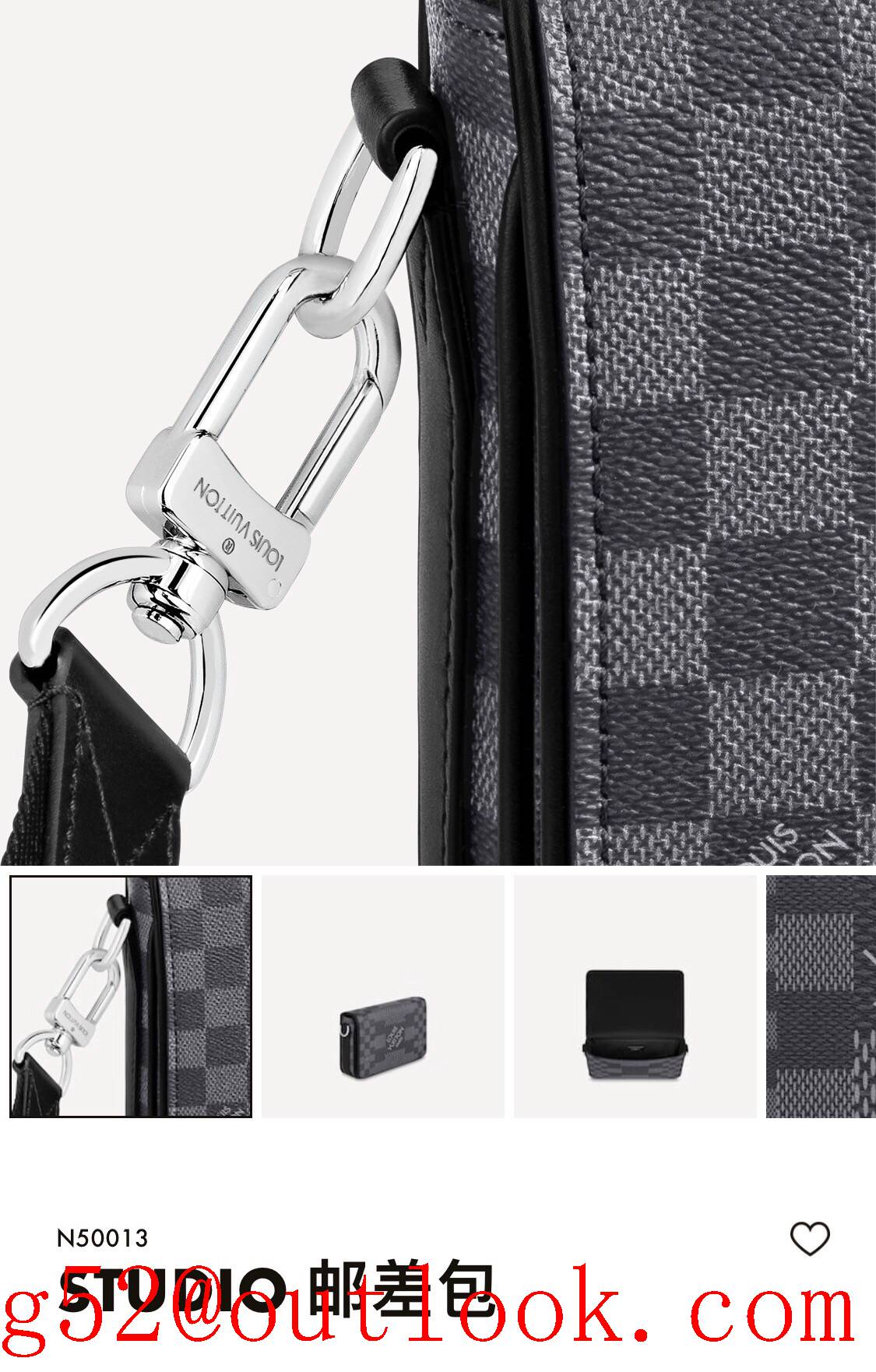 LV Louis Vuitton men black studio messenger new studio messenger contemporary damier graphite 3d canvas shoulder bag N50013