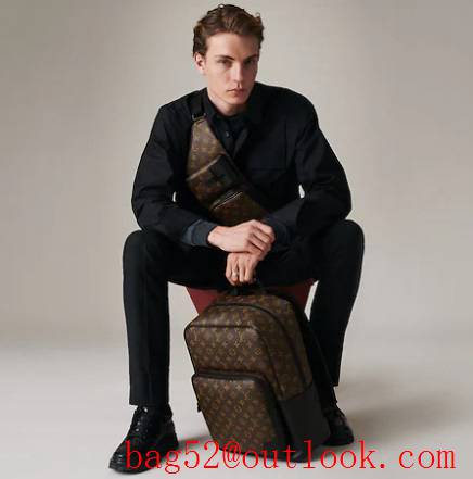 LV Louis Vuitton men dean backpack monogram macassar emanates premium sportswear allure bag M45335