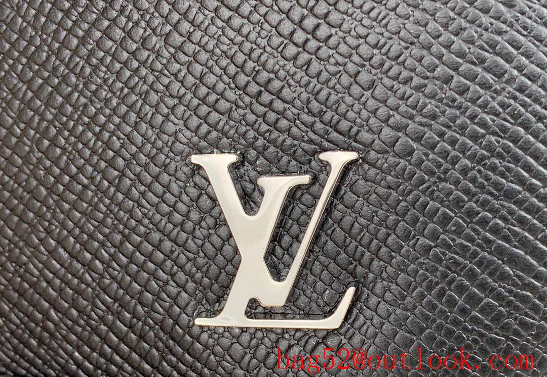 LV Louis Vuitton men taiga leather avenue sling bag silver-color lv initials check bag M30443