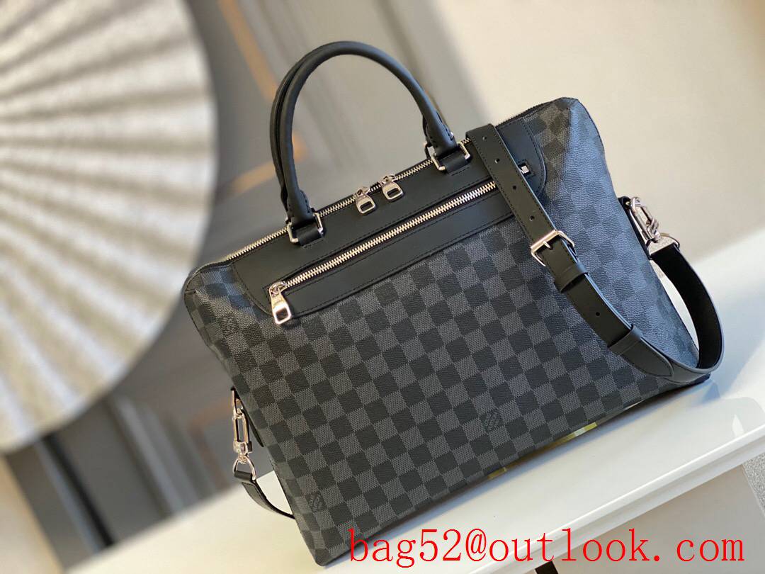 LV Louis Vuitton men PORTE-DOCUMENTS JOUR Damier Graphite canvas tote handbag bag