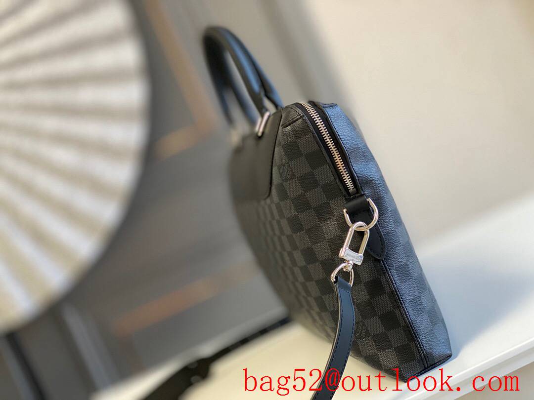 LV Louis Vuitton men PORTE-DOCUMENTS JOUR Damier Graphite canvas tote handbag bag