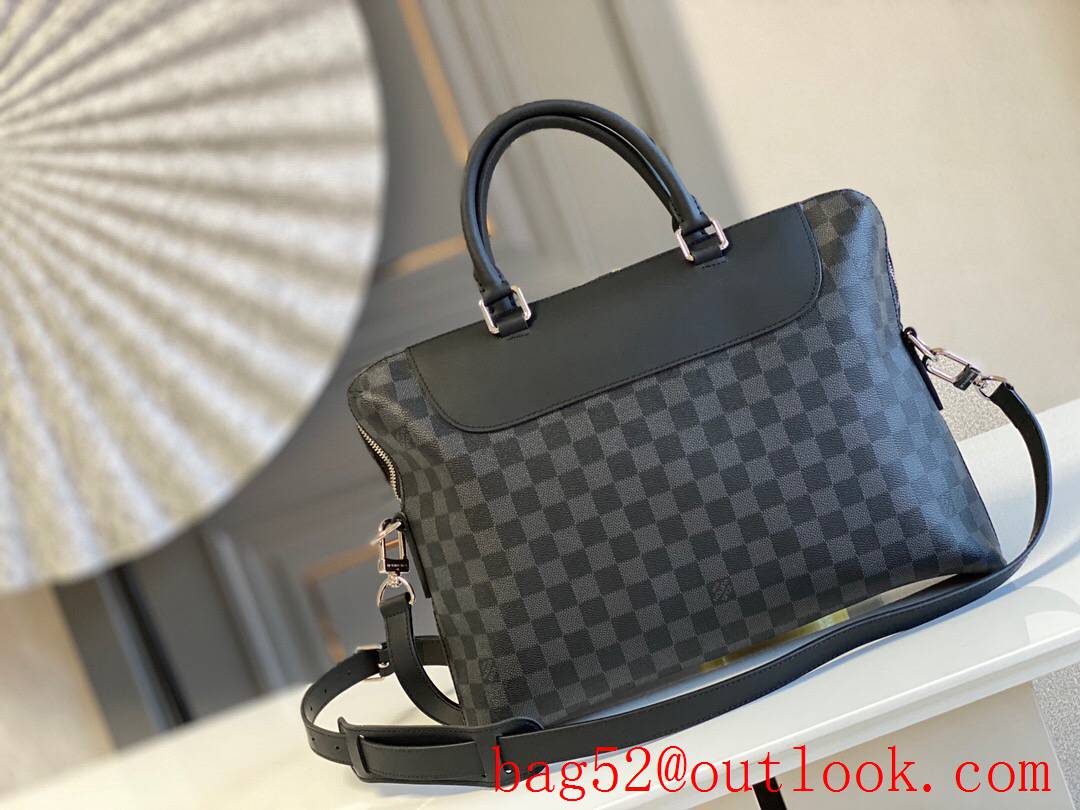 LV Louis Vuitton men PORTE-DOCUMENTS JOUR Damier Graphite canvas tote handbag bag