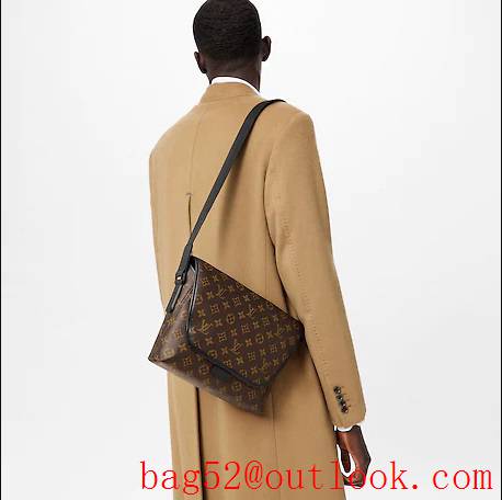 LV Louis Vuitton men monogram macassar magnetic messenger bag M45557