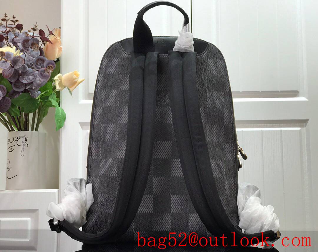 LV Louis Vuitton men gray damier canvas campus backpack bag N50009