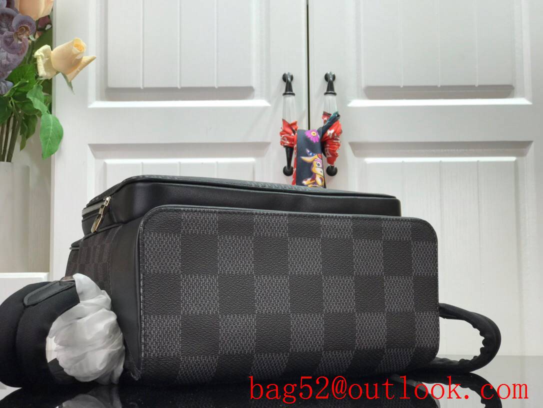 LV Louis Vuitton men gray damier canvas campus backpack bag N50009