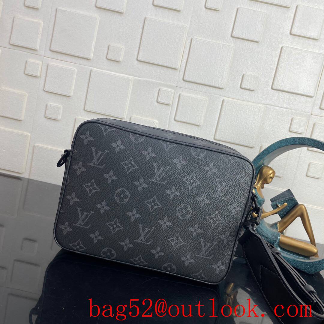 LV Louis Vuitton men monogram eclipse canvas steamer messenger bag M45585