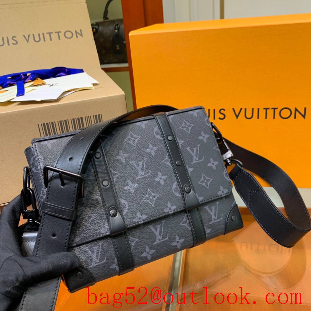 LV Louis Vuitton men small monogram eclipse canvas trunk messenger bag M45727