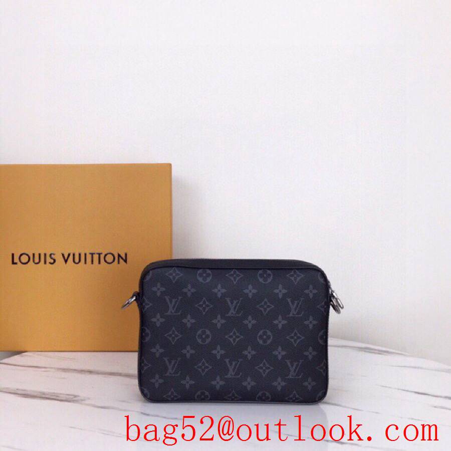 LV Louis Vuitton men small trio messenger monogram eclipse canvas mirror twin shoulder bag M69443