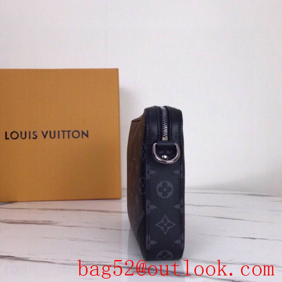 LV Louis Vuitton men small trio messenger monogram eclipse canvas mirror twin shoulder bag M69443