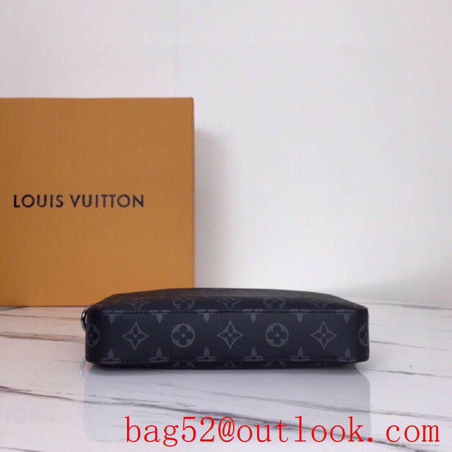 LV Louis Vuitton men small trio messenger monogram eclipse canvas mirror twin shoulder bag M69443