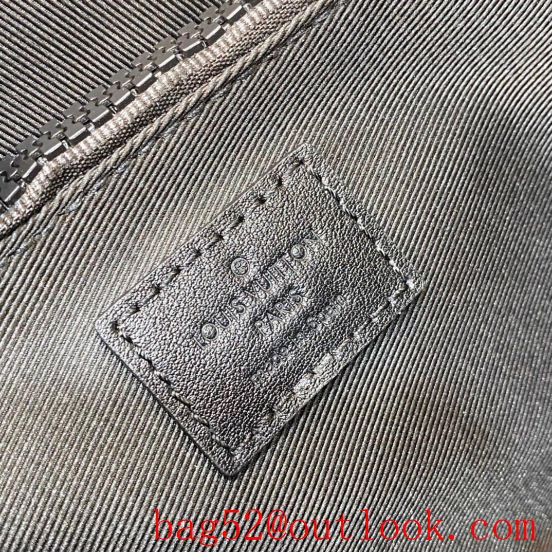 LV Louis Vuitton men monogram-embossed black taurillon leather s lock sling bag M58487