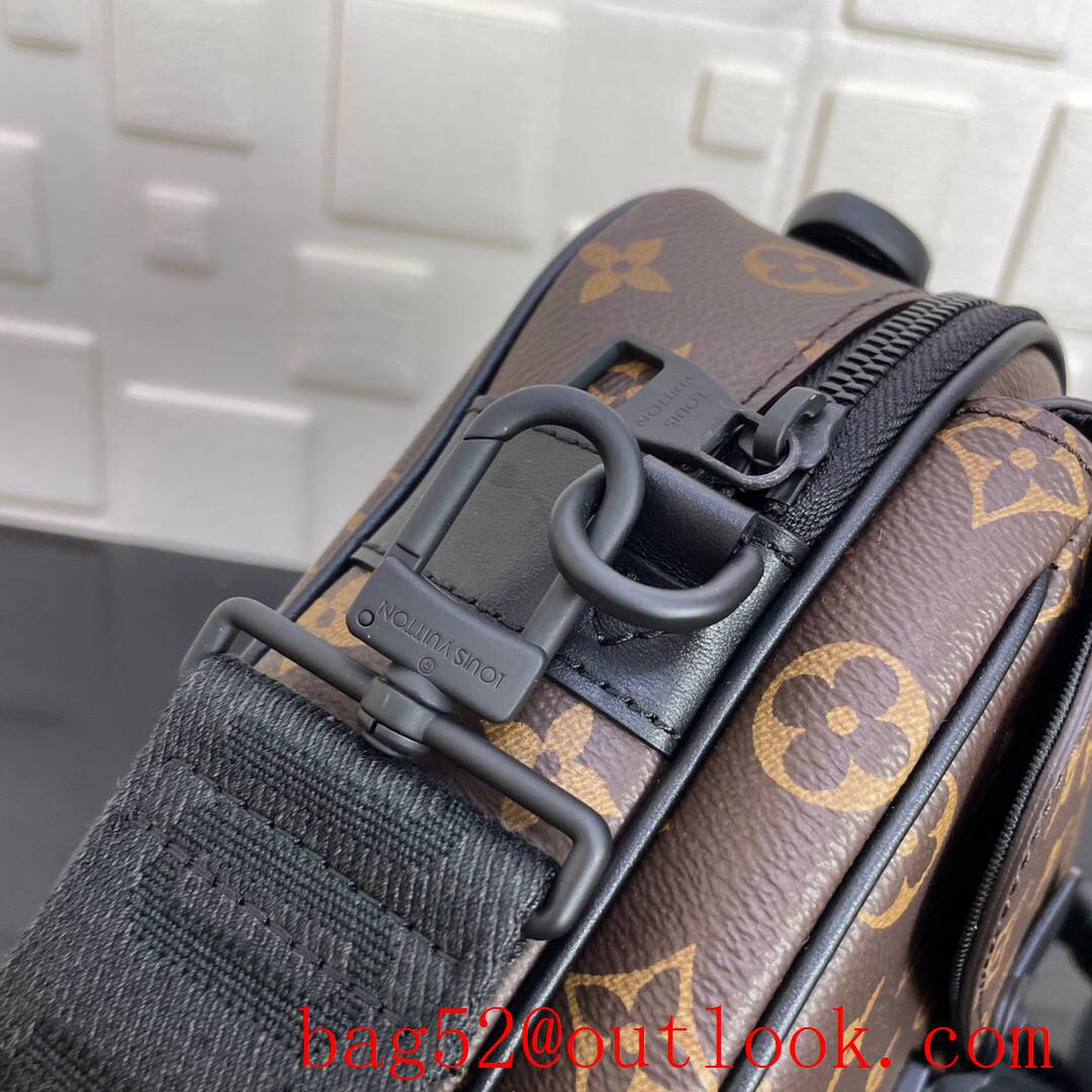 LV Louis Vuitton men monogram macassar canvas s lock messenger bag M45806