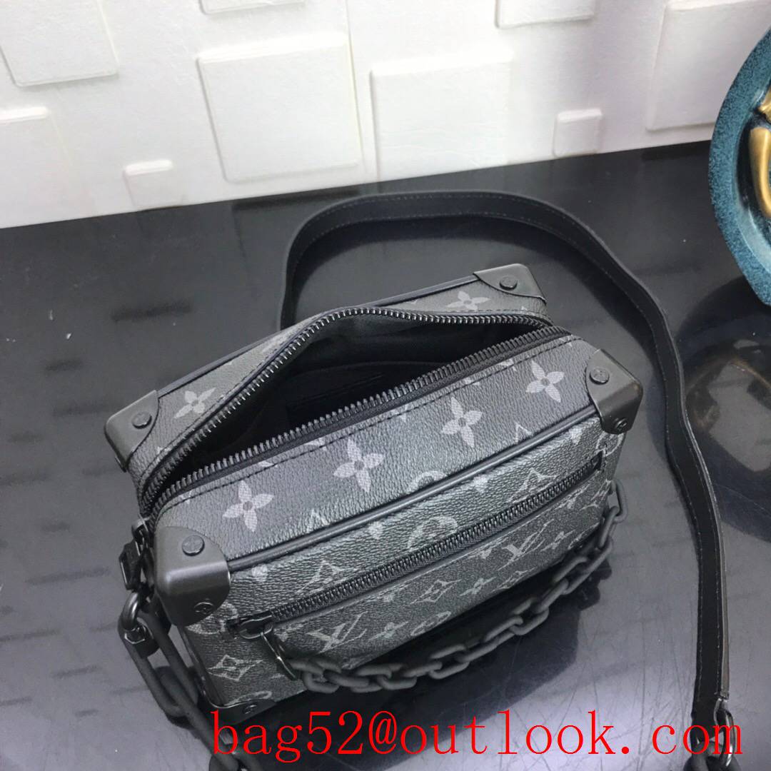 LV Louis Vuitton men mini soft trunk monogram eclipse canvas shoulder bag M44735