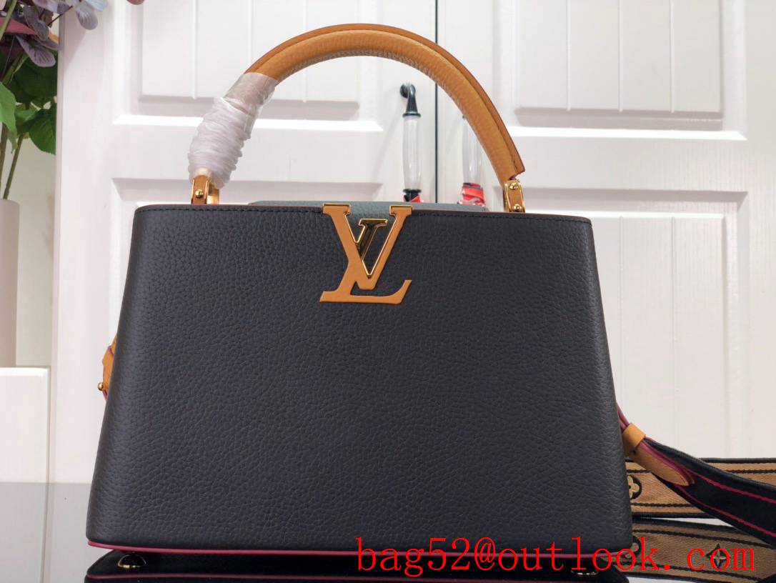 LV Louis Vuitton Capucines Medium Grained Leather Handbag Bag M48865