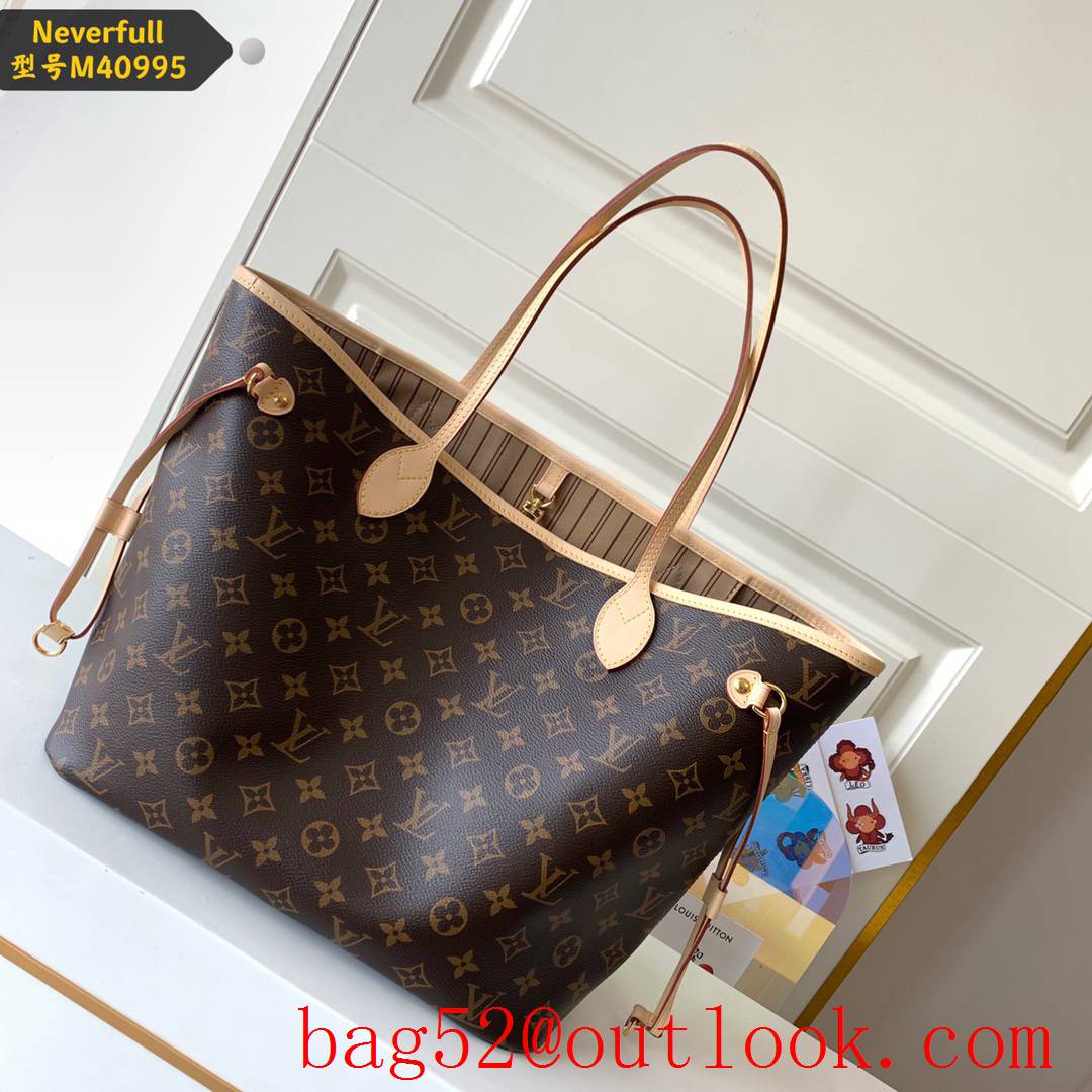 LV M40995 Louis Vuitton Monogram Neverfull PM Shopping Bag Handbag