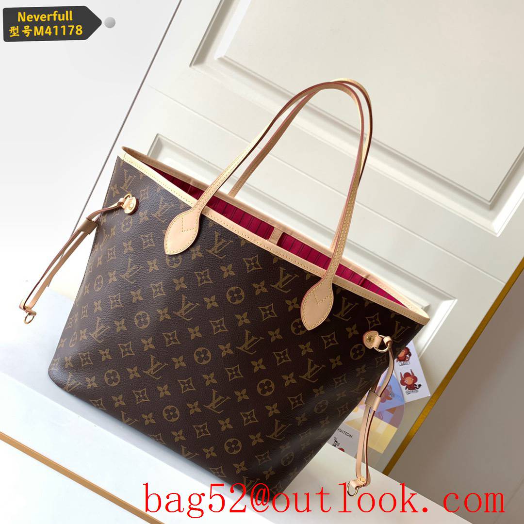 LV M41178 Louis Vuitton Monogram Neverfull PM Shopping Bag Handbag 