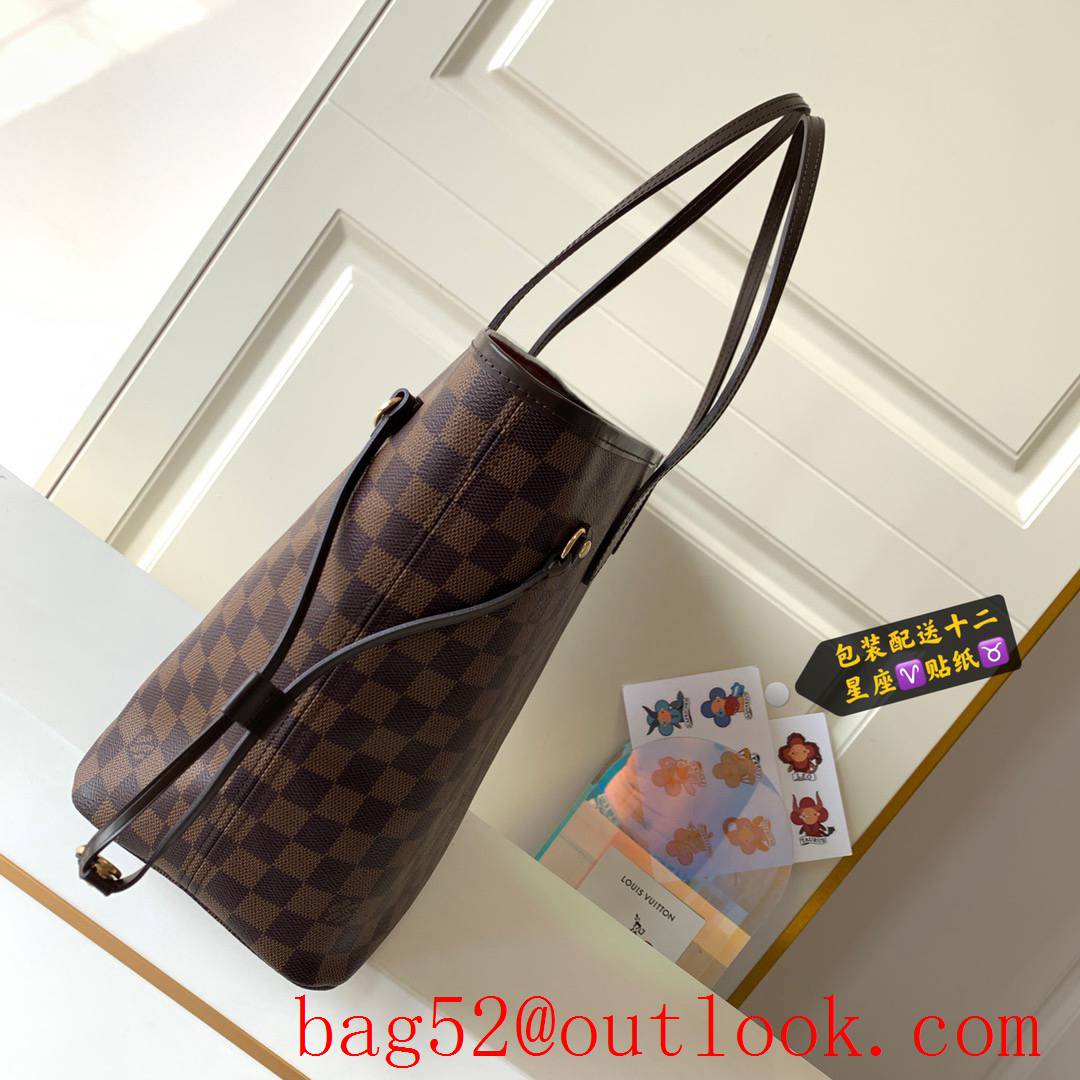 LV N41358 Louis Vuitton Damier Ebene Neverfull PM Tote Bag Handbag 