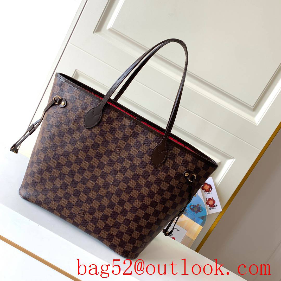 LV N41358 Louis Vuitton Damier Ebene Neverfull PM Tote Bag Handbag 