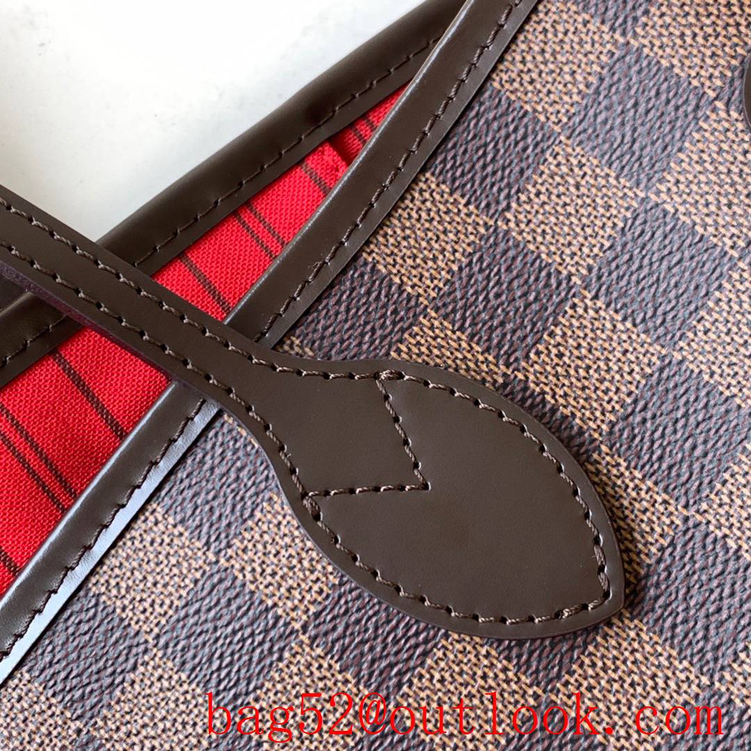 LV N41358 Louis Vuitton Damier Ebene Neverfull PM Tote Bag Handbag 