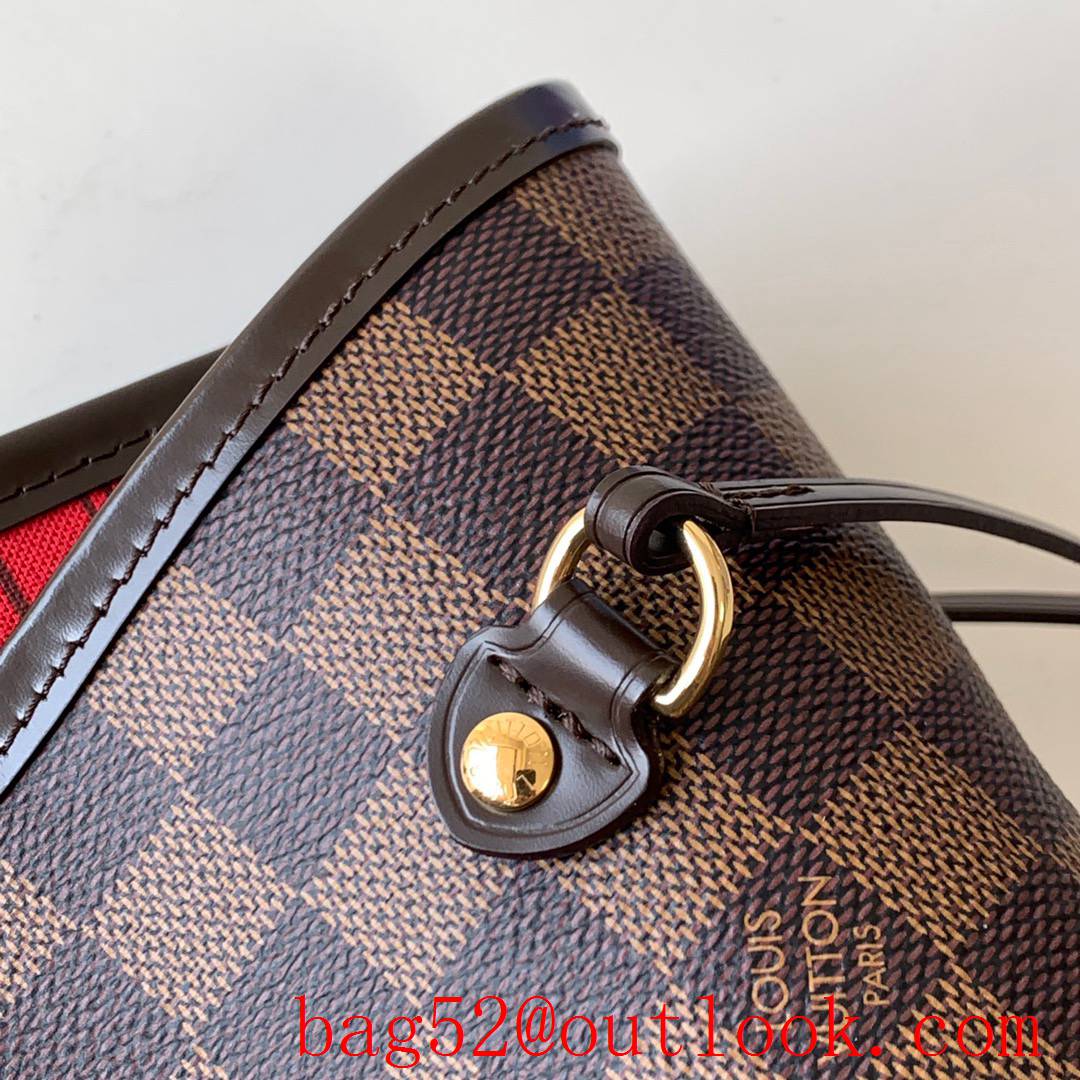 LV N41358 Louis Vuitton Damier Ebene Neverfull PM Tote Bag Handbag 