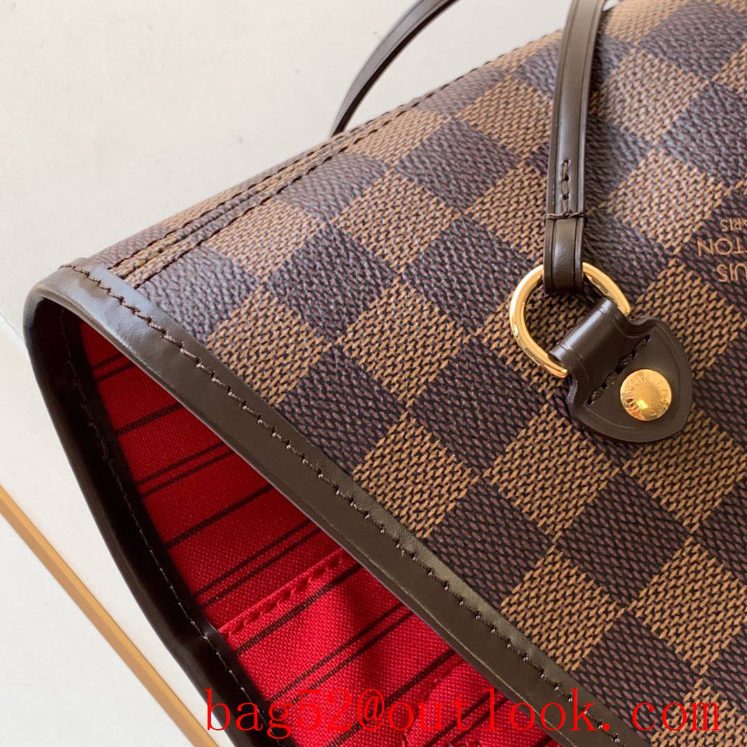 LV N41358 Louis Vuitton Damier Ebene Neverfull PM Tote Bag Handbag 