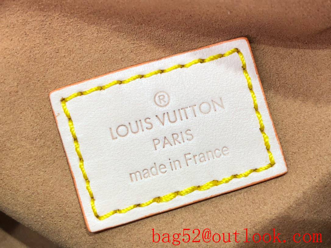 LV Louis Vuitton Monogram Nano Speedy Denim Handbag Bag M61252 Pink