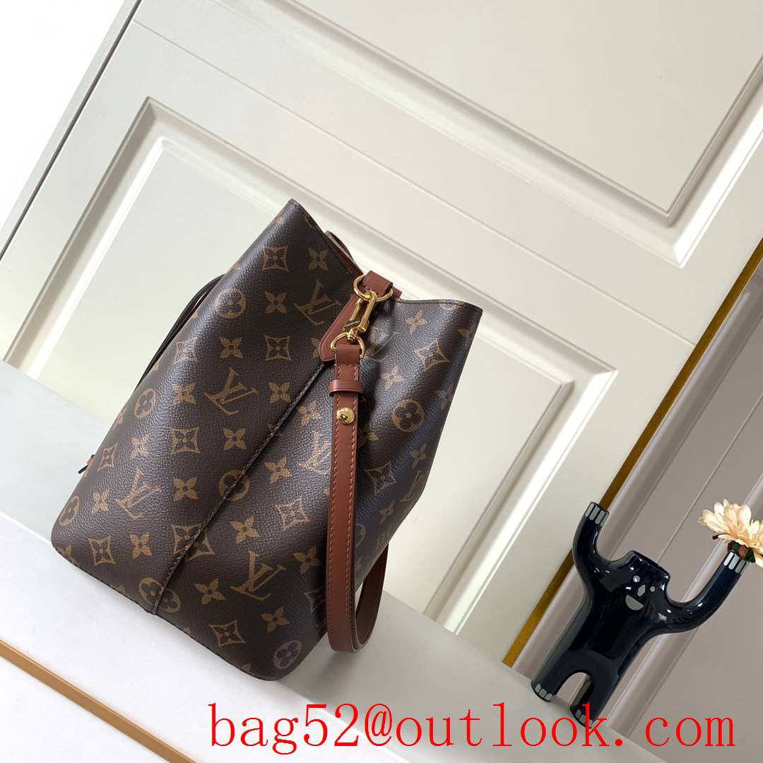 LV Louis Vuitton Monogram Canvas NEONOE Bucket Bag Handbag Brown M44887