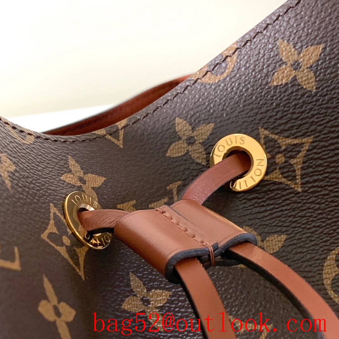 LV Louis Vuitton Monogram Canvas NEONOE Bucket Bag Handbag Brown M44887