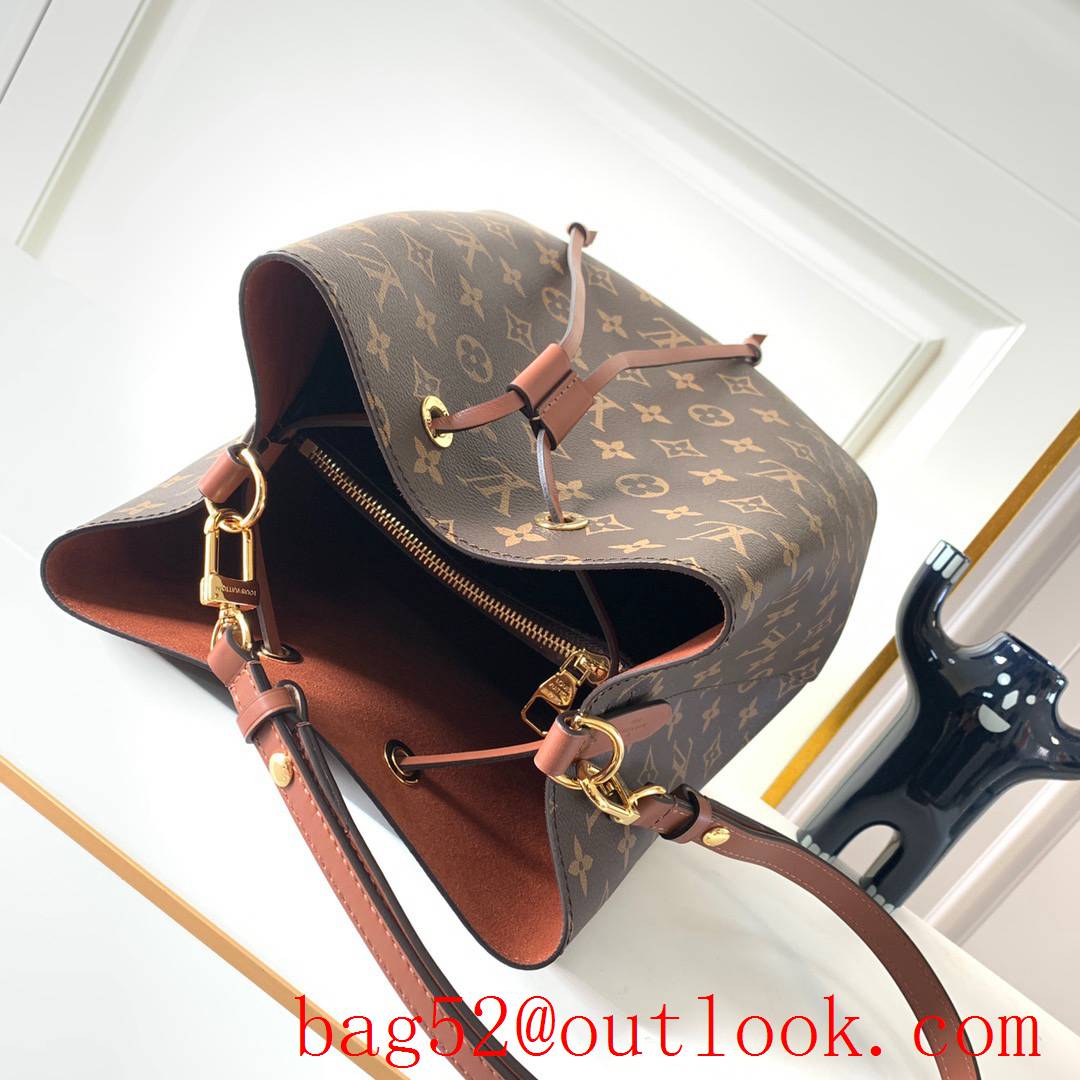 LV Louis Vuitton Monogram Canvas NEONOE Bucket Bag Handbag Brown M44887