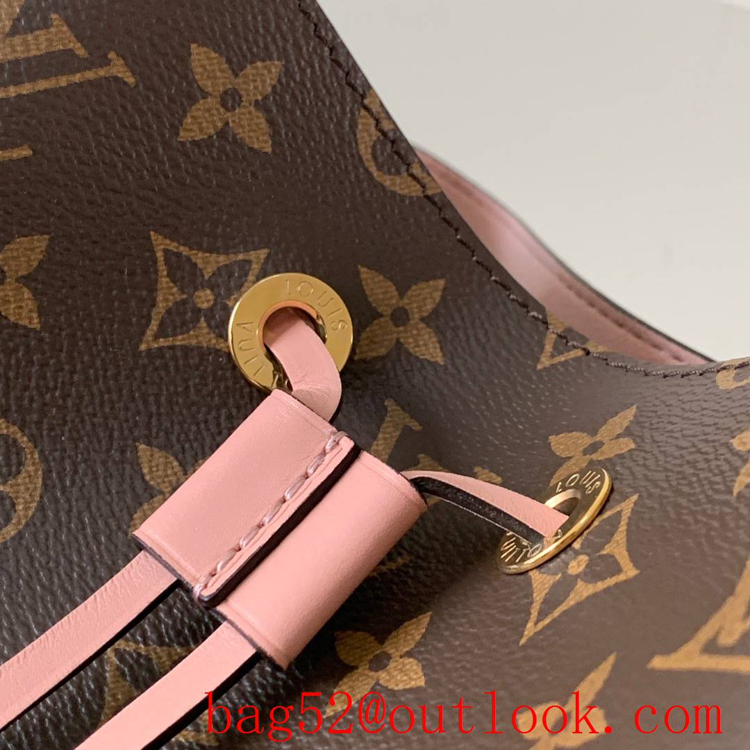 LV Louis Vuitton Monogram Canvas NEONOE Bucket Bag Handbag Pink M44022