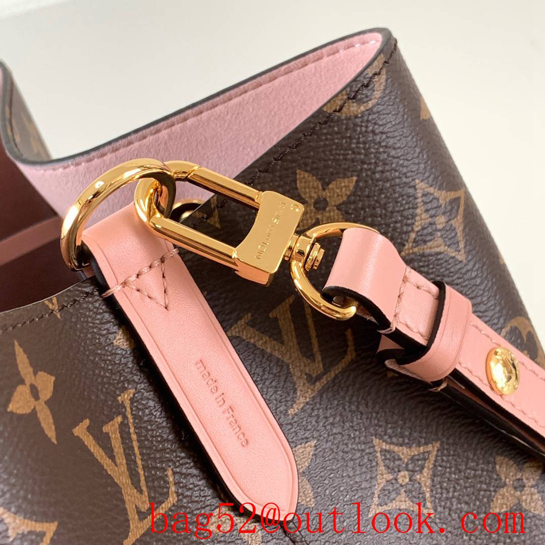 LV Louis Vuitton Monogram Canvas NEONOE Bucket Bag Handbag Pink M44022