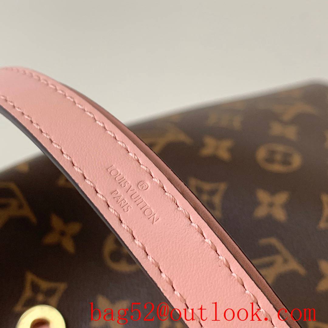 LV Louis Vuitton Monogram Canvas NEONOE Bucket Bag Handbag Pink M44022