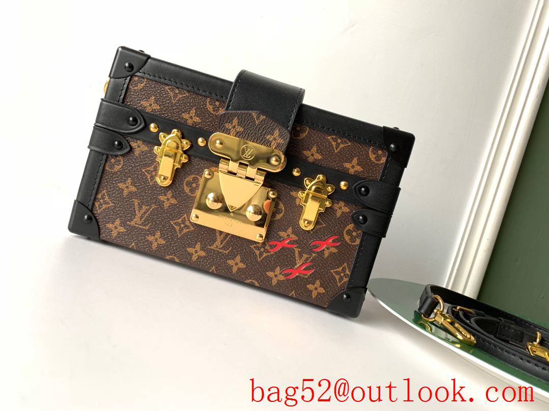 LV Louis Vuitton Monogram Petite Malle Shoulder Bag Brown M44199