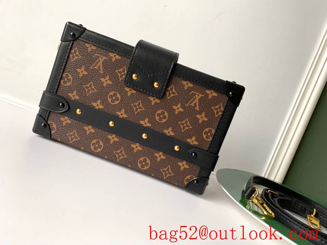 LV Louis Vuitton Monogram Petite Malle Shoulder Bag Brown M44199