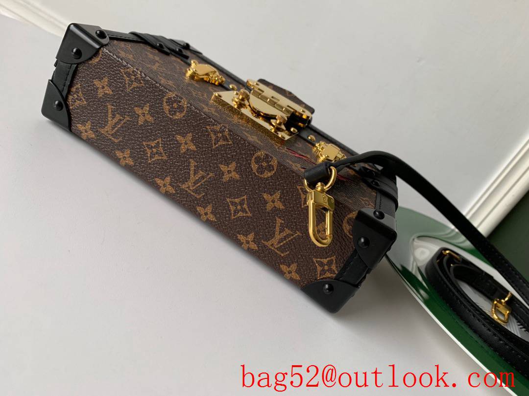 LV Louis Vuitton Monogram Petite Malle Shoulder Bag Brown M44199