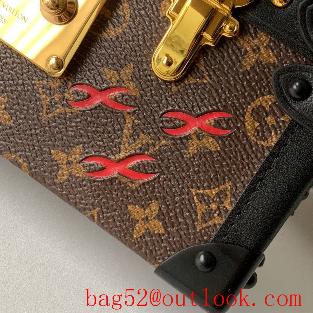 LV Louis Vuitton Monogram Petite Malle Shoulder Bag Brown M44199