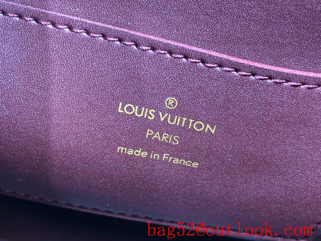 LV Louis Vuitton Small Twist One Handle Leather Handbag Bag M57093 Navy 