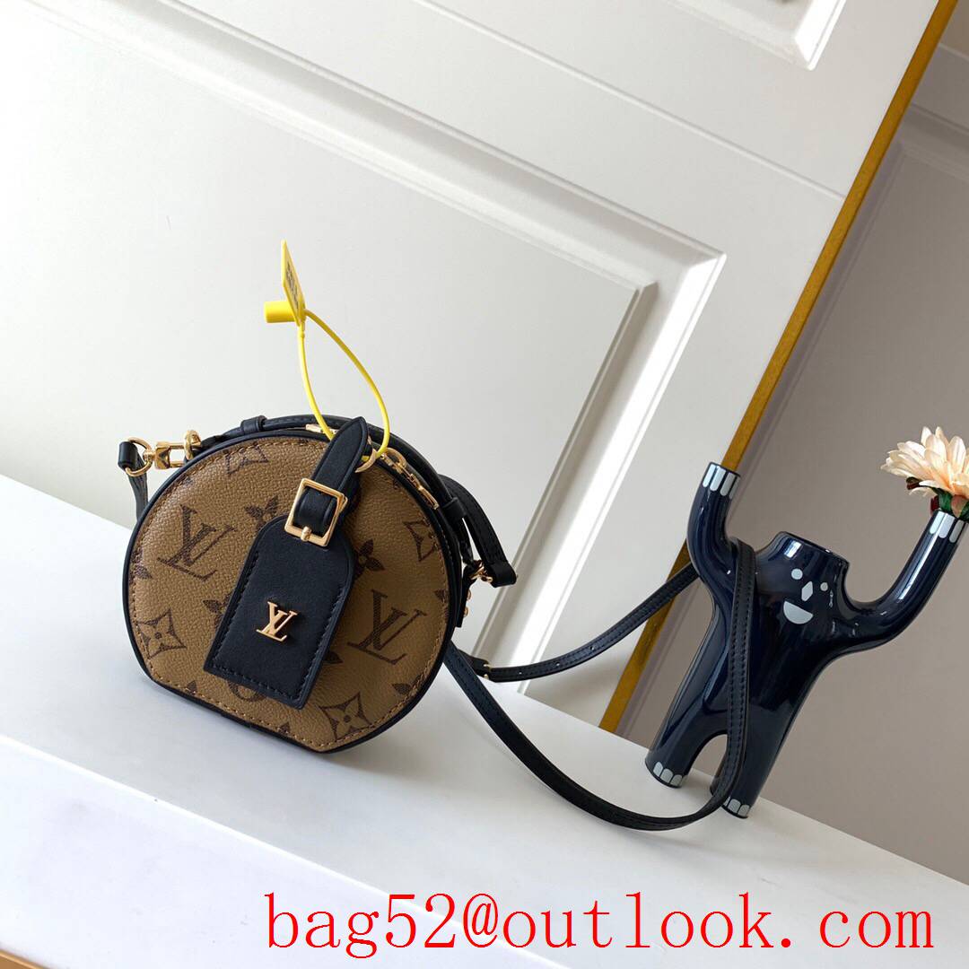 LV Louis Vuitton Monogram Mini Boite Chapeau Shoulder Bag M68276 Tan