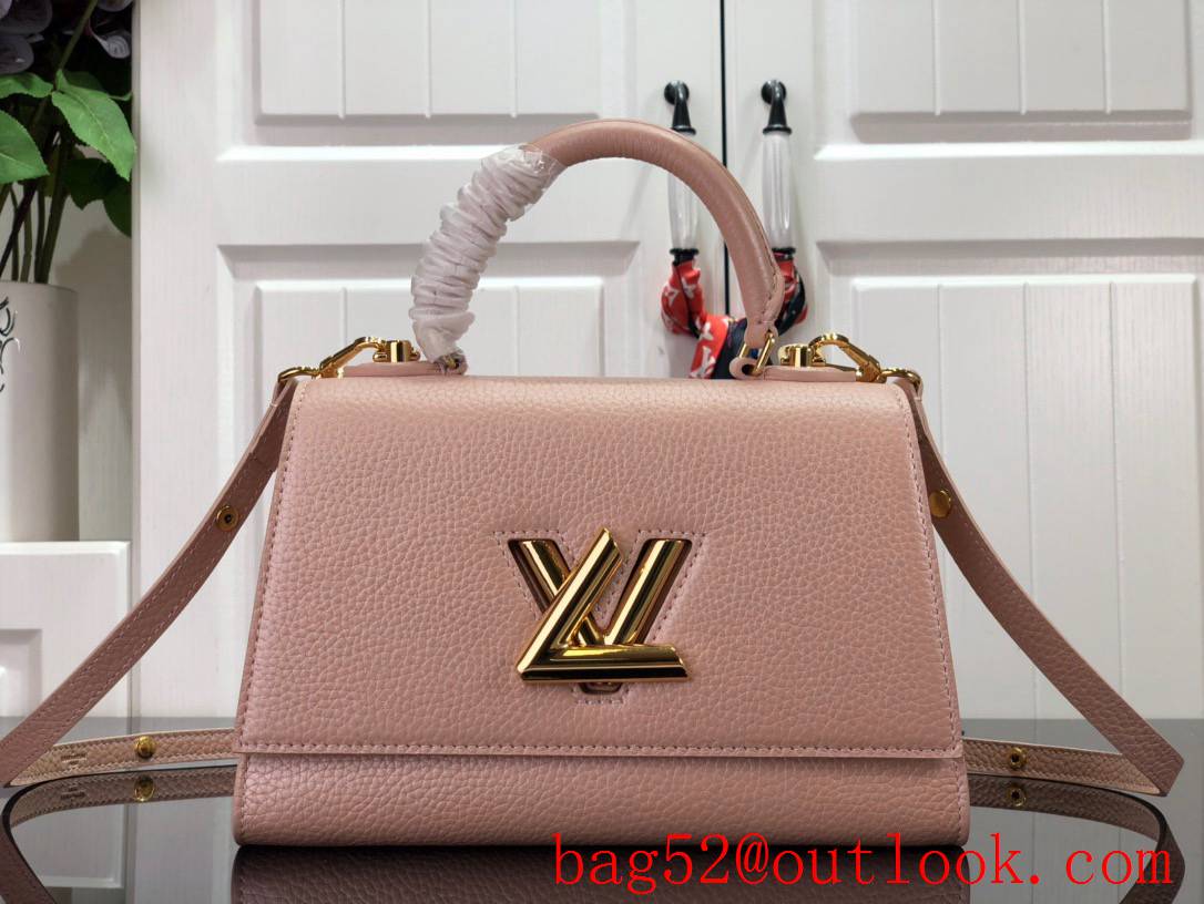 LV Louis Vuitton Small Twist One Handle Leather Handbag Bag M57093 Pink