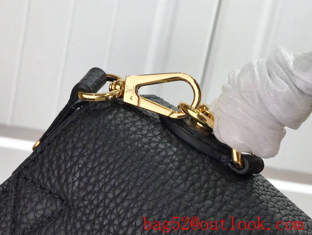 LV Louis Vuitton Small Twist One Handle Leather Handbag Bag M57093 Black