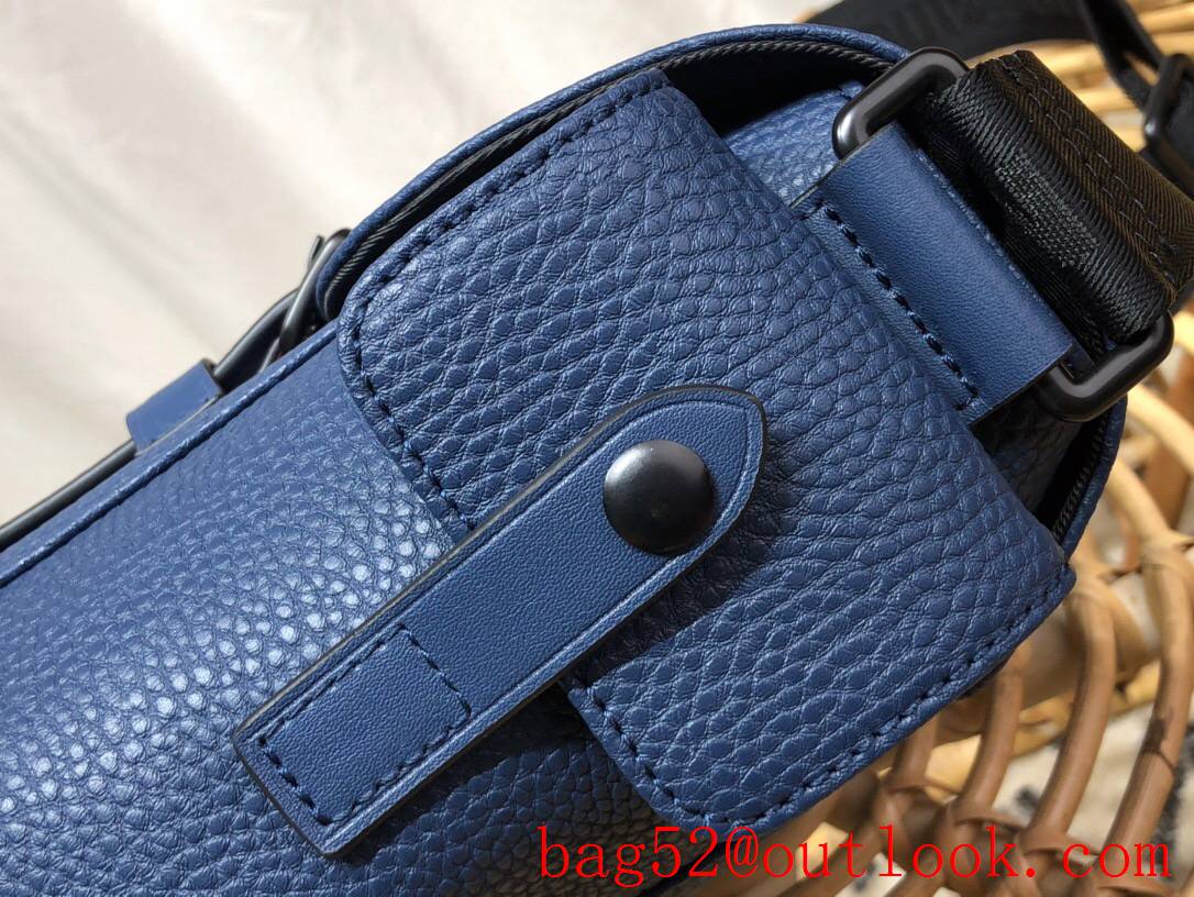 LV Louis Vuitton men elegant navy blue taurillon leather christopher messenger bag