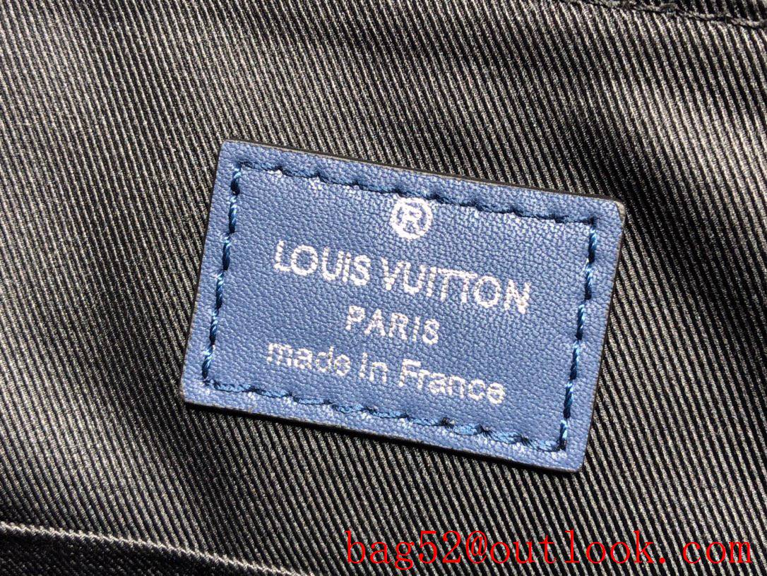 LV Louis Vuitton men elegant navy blue taurillon leather christopher messenger bag