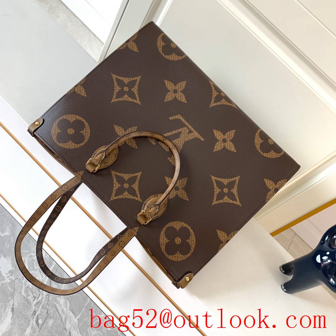 LV Louis Vuitton Cabas Onthego GM Monogram Tote Bag Handbag M44576