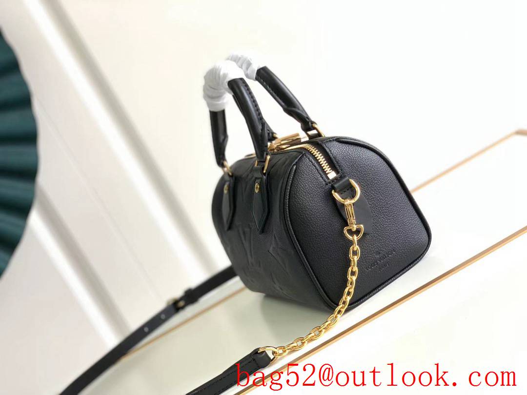 LV Louis Vuitton Monogram Speedy Bandouliere 20 Bag Handbag M58958 Black