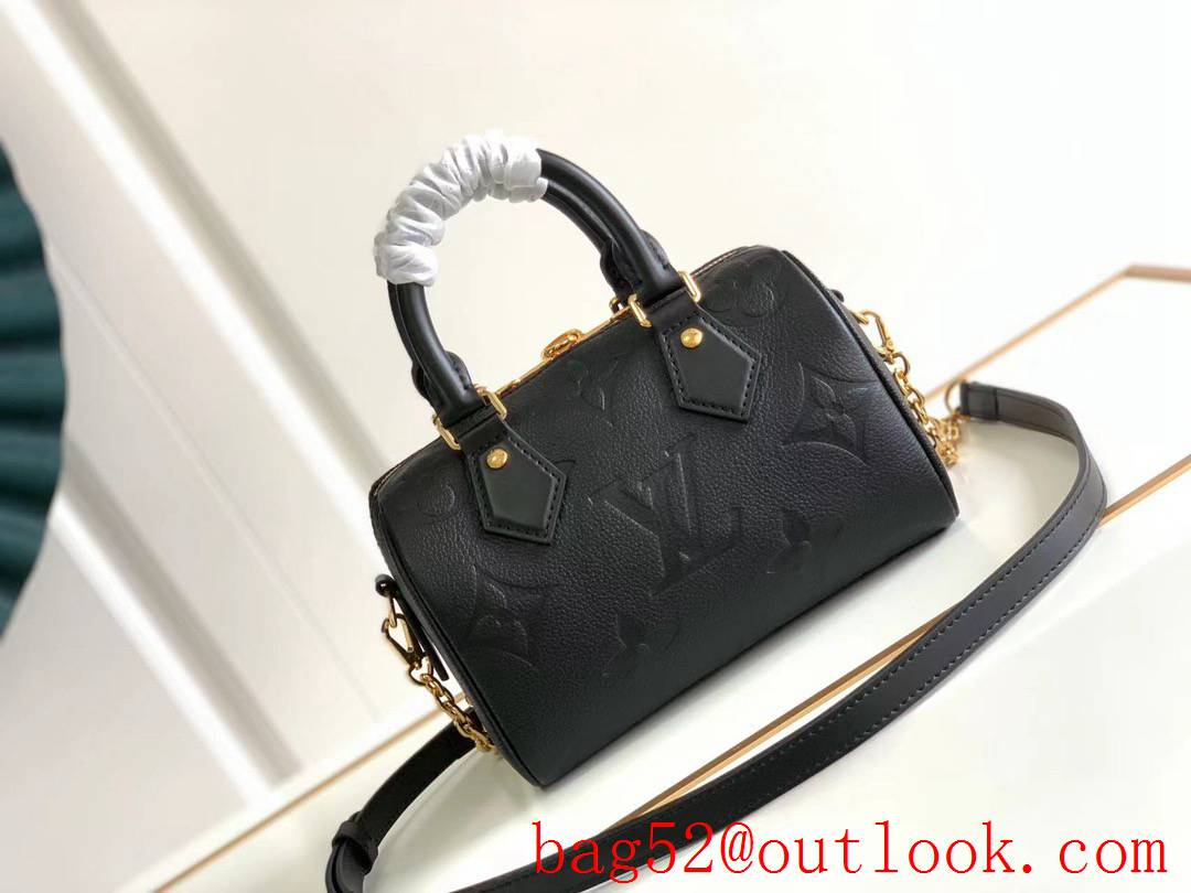 LV Louis Vuitton Monogram Speedy Bandouliere 20 Bag Handbag M58958 Black