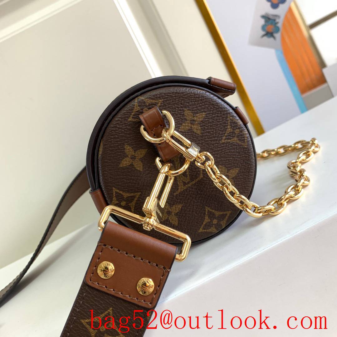 LV Louis Vuitton Monogram Papillon Trunk Shoulder Bag with Chain M57835