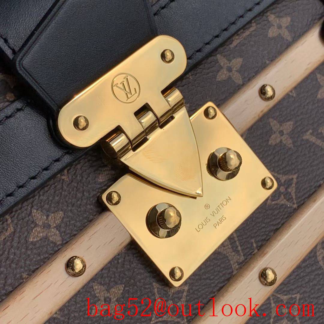 LV Louis Vuitton Monogram Trianon PM Bag Handbag M45908 Black